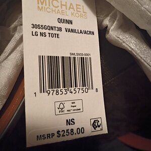 Michael Kors Gold and Cream Purse